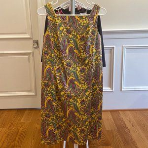 Yellow Ralph Lauren Paisley Dress Size 6 Multi-Color